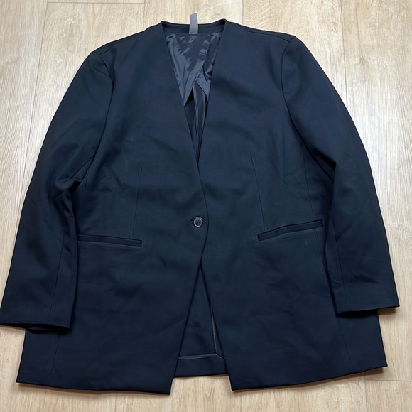 NEW! SPANX Collarless Oversize Ponte Knit Blazer BLACK, SIZE 1X 1344 - Picture 4 of 7